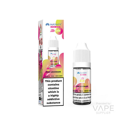 hayati pro max nic salt eliquid 10mg pink lemonade