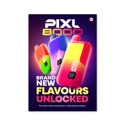 PIXL 8000 POS Poster A3 10 New