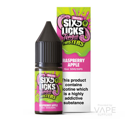 six licks 20mg nic salt raspberry apple