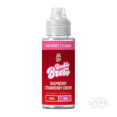 ohm brew double brew bar series 100ml shortfill raspberry strawberry cherry