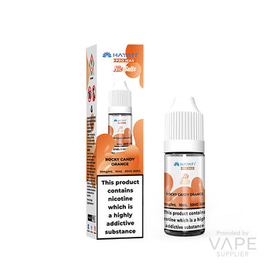 hayati pro max nic salt eliquid 10mg rocky candy orange