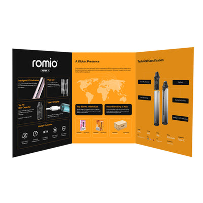 Romio Tri-Fold Leaflet A4