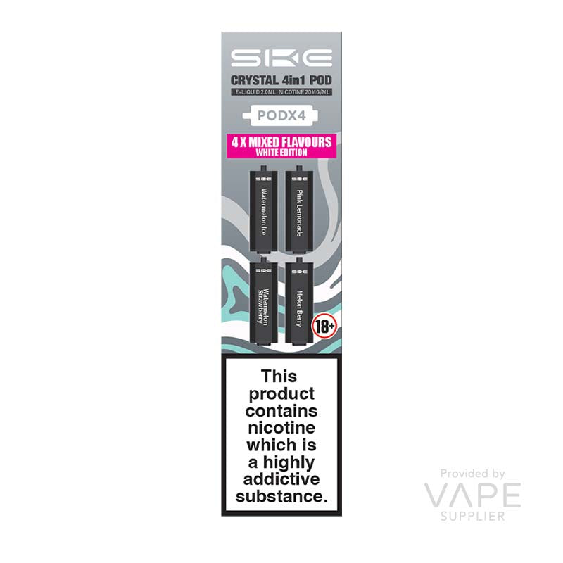 SKE Crystal 4-in-1 2400 Mixed Flavour Prefilled Pods – Vape Supplier Ltd