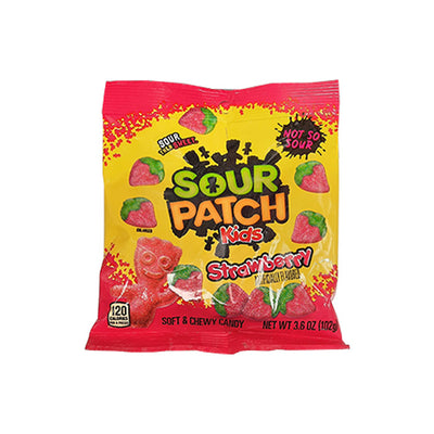 Sour Patch Kids Strawberry Peg Bag 101g 3.6oz - LABELS