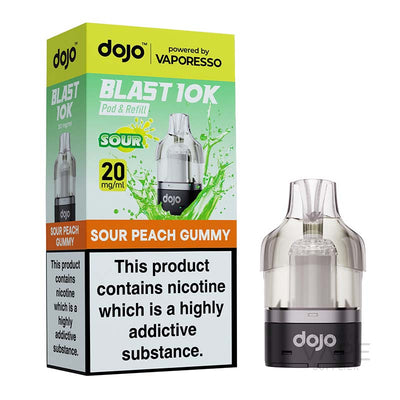 Vaporesso Dojo Blast 10K 20mg Prefilled Pods Sour Peach Gummy