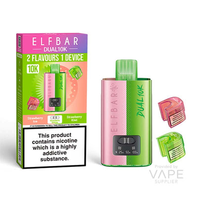 elf bar dual 10k 20mg legal big puff device strawberry edition