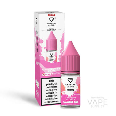 crystal clear 10mg nic salt strawberry ice cream