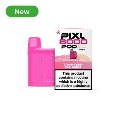 PIXL 8000 20mg Prefilled Pods Strawberry Kiwi Bubba