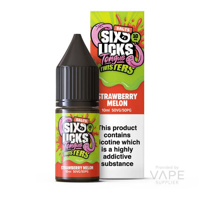 six licks 20mg nic salt strawberry melon