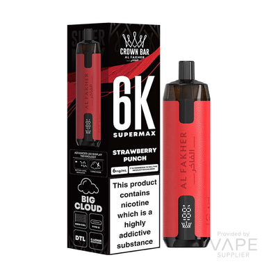 al fakher af6000 supermax big puff disposable strawberry punch