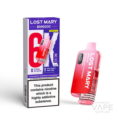 Lost Mary BM6000 Strawberry Raspberry Blackberry 20mg Prefilled Pod Kits