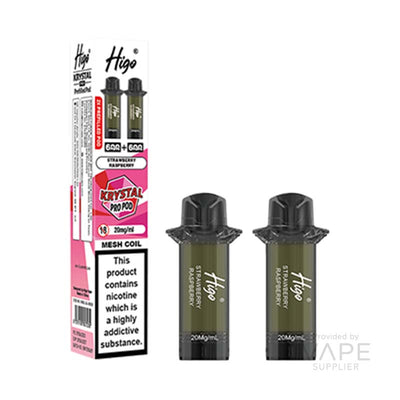Higo Krystal Pro 20mg Prefilled Pods Strawberry Raspberry
