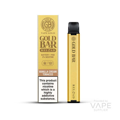 gold bar reload 20mg pod kit vanilla cream tobacco