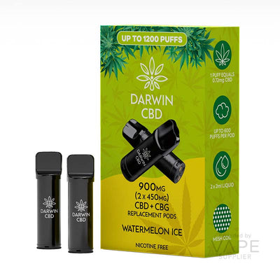 Darwin CBD+CBG 900mg (2 x 450mg) Prefilled Pods