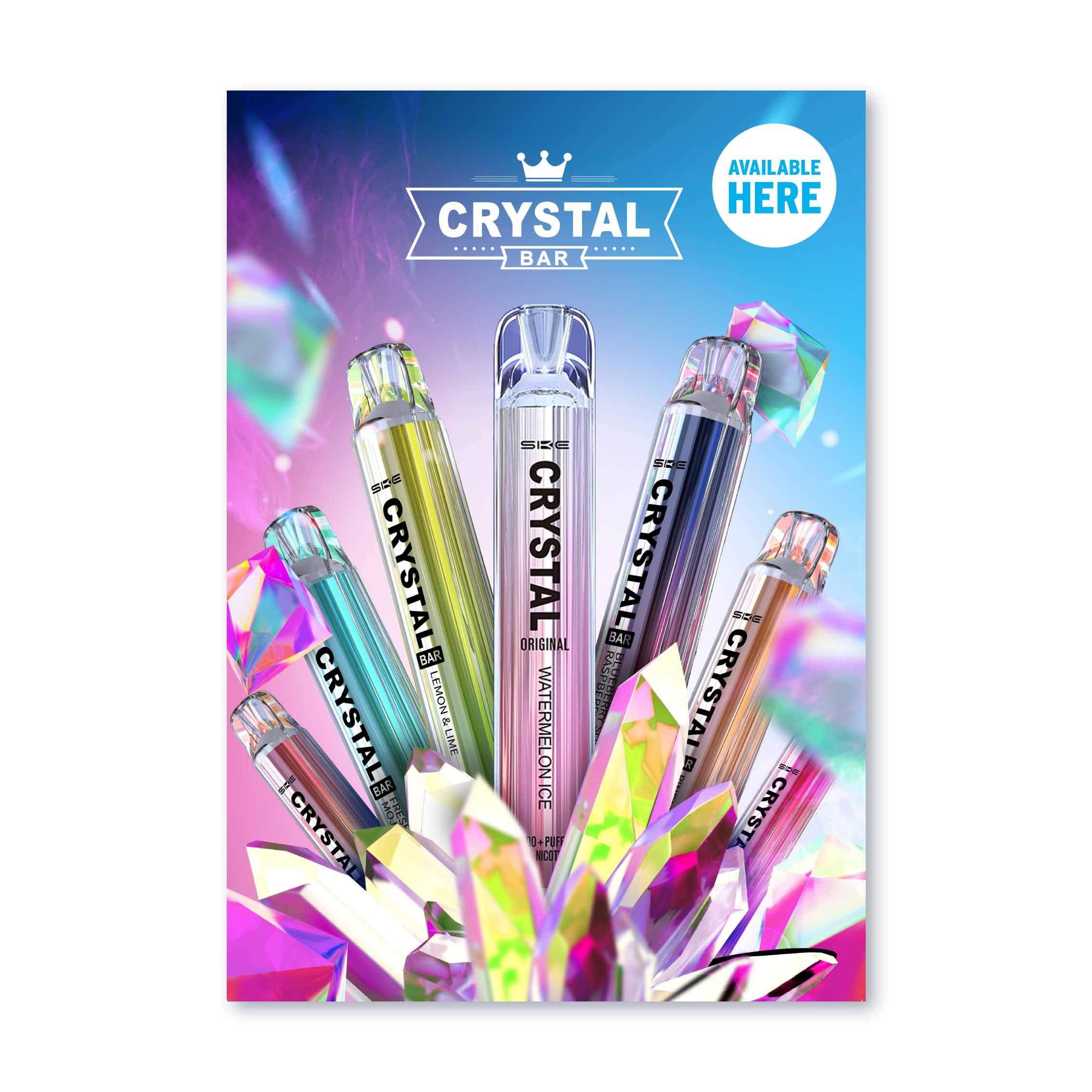 SKE Crystal Bar Posters Vape Supplier Ltd