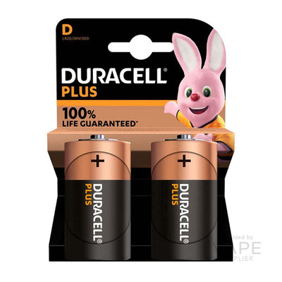 Duracell Plus/Power Boost D 2 Packs
