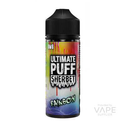 rainbow 100ml shortfill ultimate puff sherbet