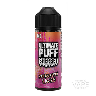 strawberry laces 100ml shortfill ultimate puff sherbet