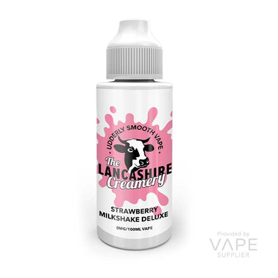 The Lancashire Creamery Strawberry Milkshake Deluxe 100ml Shortfill